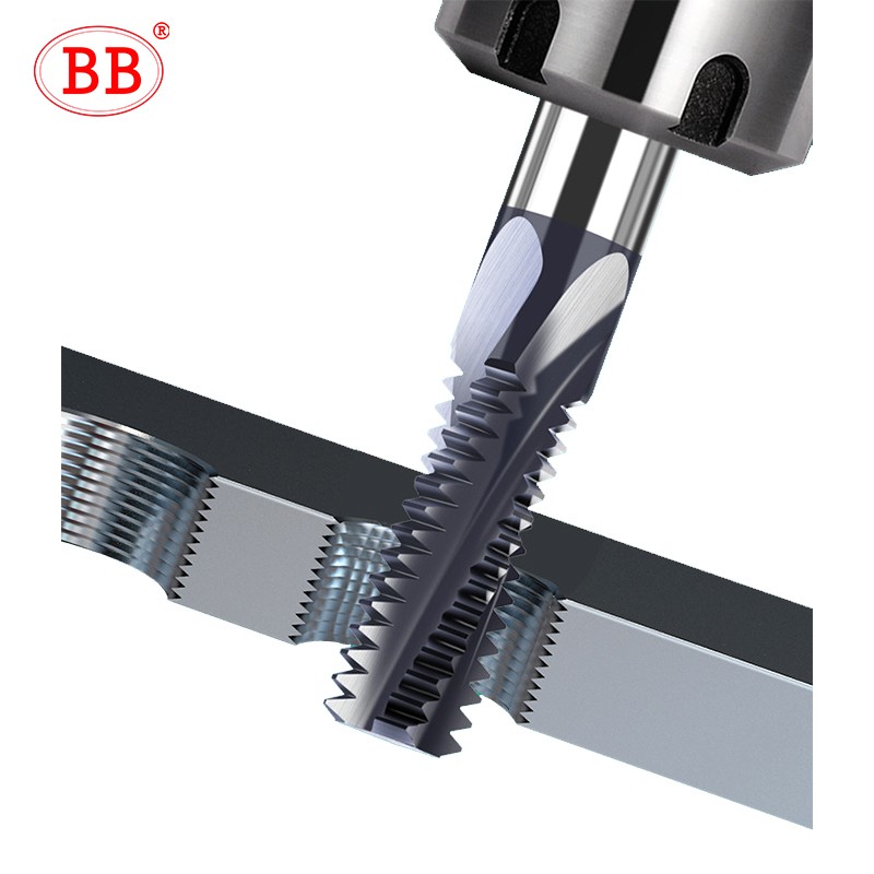 BB Thread Mill Coated Solid Carbide Full Tooth ISO Inch Pitch Nano Coated CNC Cutting Tool M3 M4 M5 M6 M8 Tap Aluminum