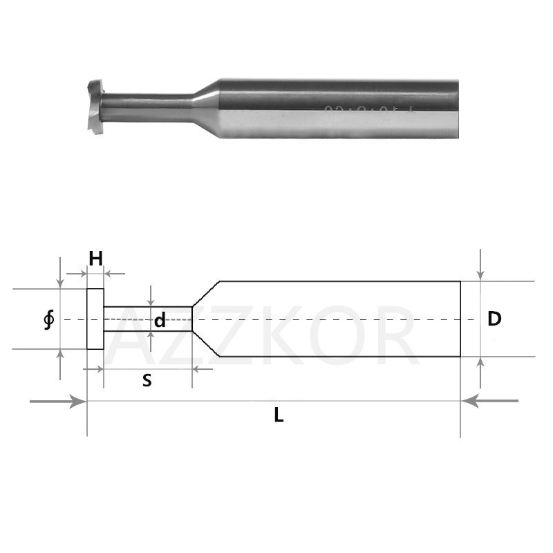 Tungsten Steel Whole Alloy Milling Knife T Cutters Milling Aperture Machining Steel Aluminum Copper Wood Special Groove Type Cutters