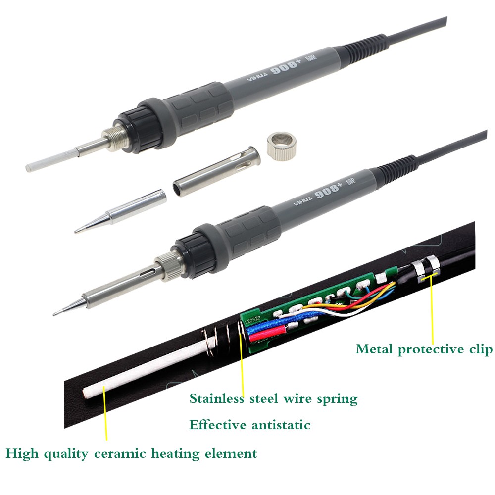 YIHUA 908+908D Mini Electric Soldering Irons Portable Welding Tool Adjustable & Soldering Iron & Suction