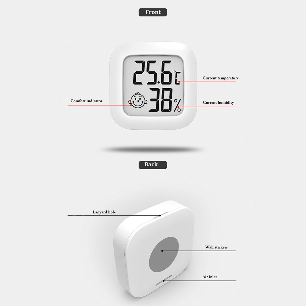 2 in 1 digital thermometer hygrometer mini temperature/home hygrometer wall hygrometer hygrometer for indoor outdoor