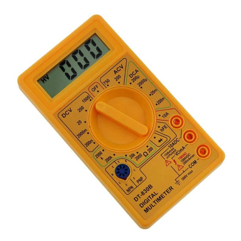 DT830 Digital Multimeter Voltmeter Ammeter Ohmmeter DC10V~1000V 10A AC 750V Voltage Tester Ammeter Test LCD Display