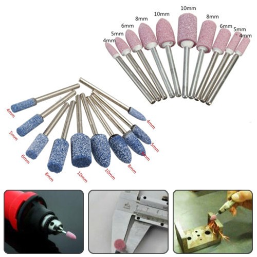 10pcs Polishing Wheel Head Abrasive Head Mounted Rotary Stone Electric Power Tools Grinding Stone Wheel Dremel Access