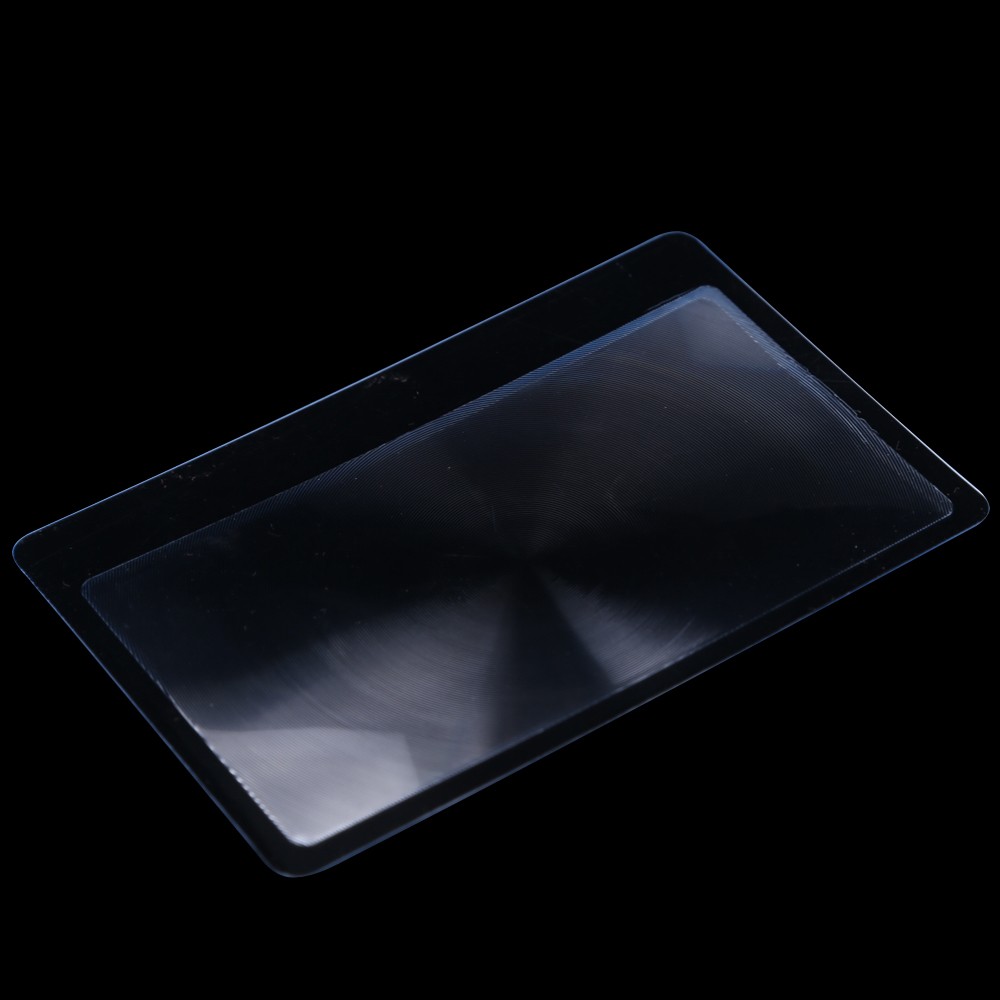 10pcs 3 X Magnifier Magnification Fresnel Lens 8.00*5.50*0.04cm Pocket Credit Card Size Transparent Magnifying Glass