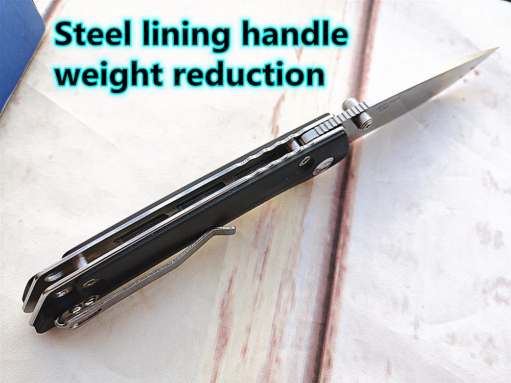 Sitivien ST128 Real D2 Steel Ball Bearing Thumb Open Folding G10 Camping Hunting Kitchen Survival Outdoor EDC Tool Utility Knife