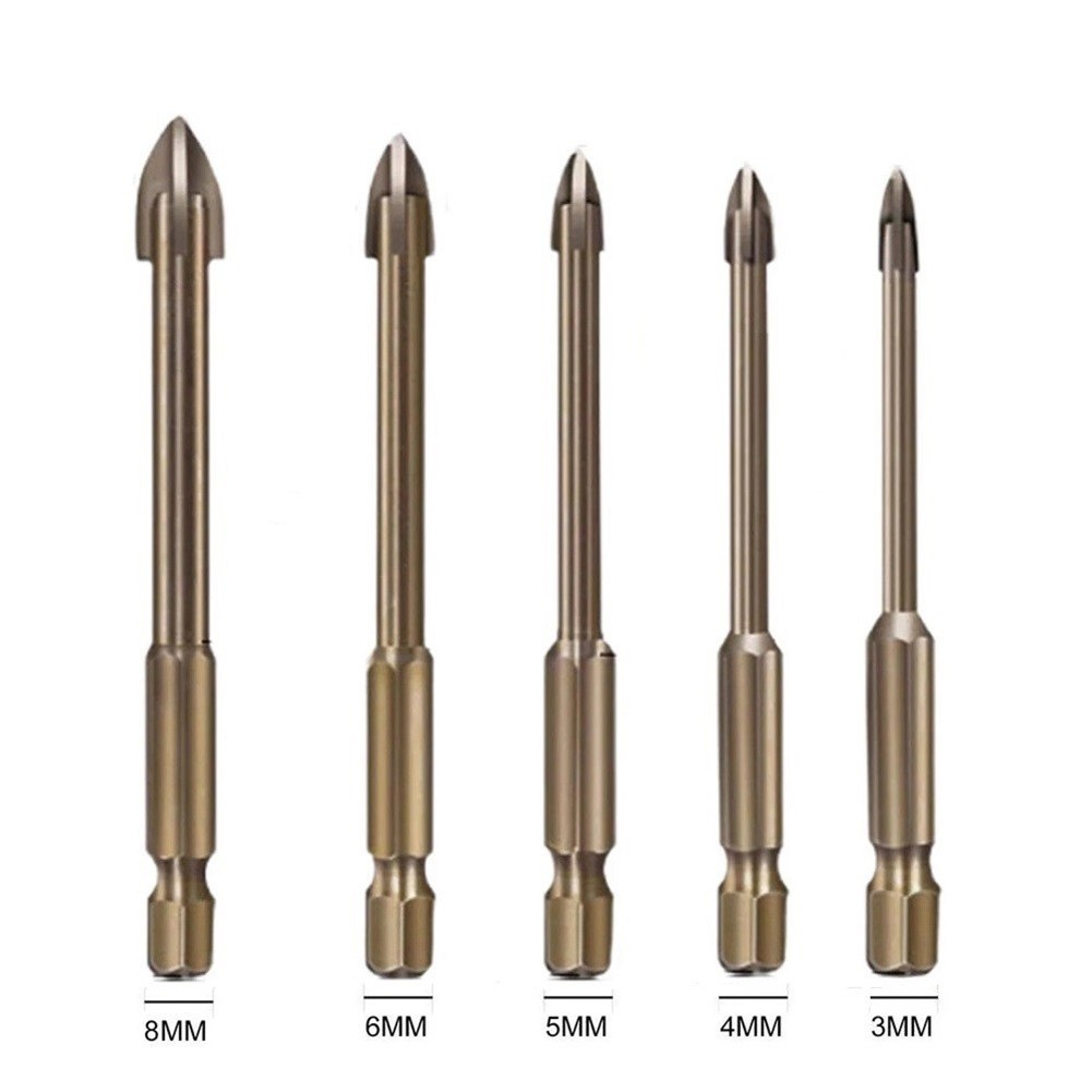 5/10pcs Efficient Universal Drill Tool High Performance Multifunctional Utility Tools Cross Alloy Drill Bit Tip For Wood