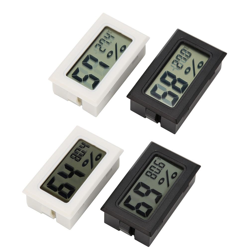 Thermometer Hygrometer Indoor Room Temperature Sensor Mini Digital LCD Temperature Humidity Weather Station With Clock