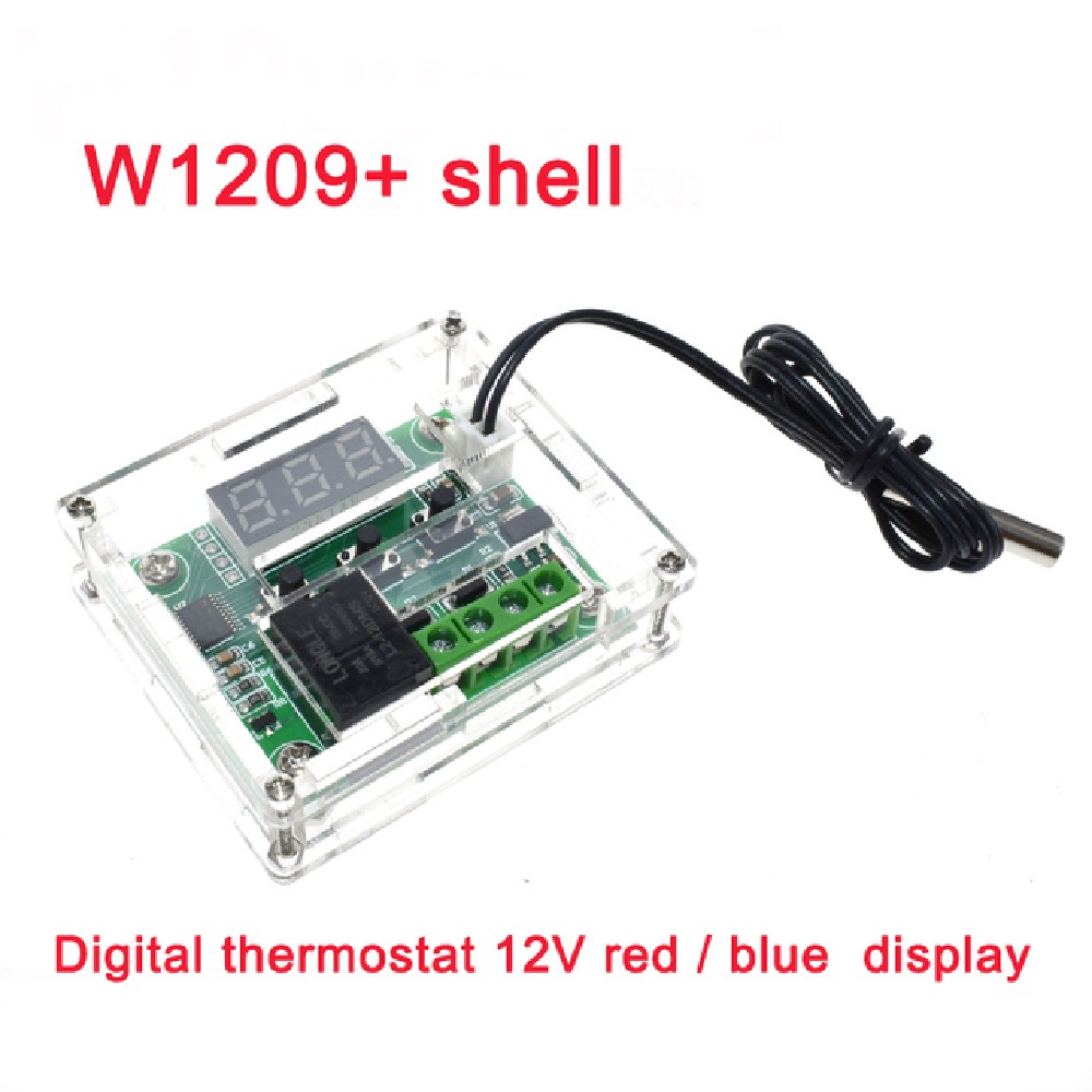 LED Digital Module Thermostat Temperature Control Switch, DIY DC 12V Temperature Control Thermometer with Led Display W1209