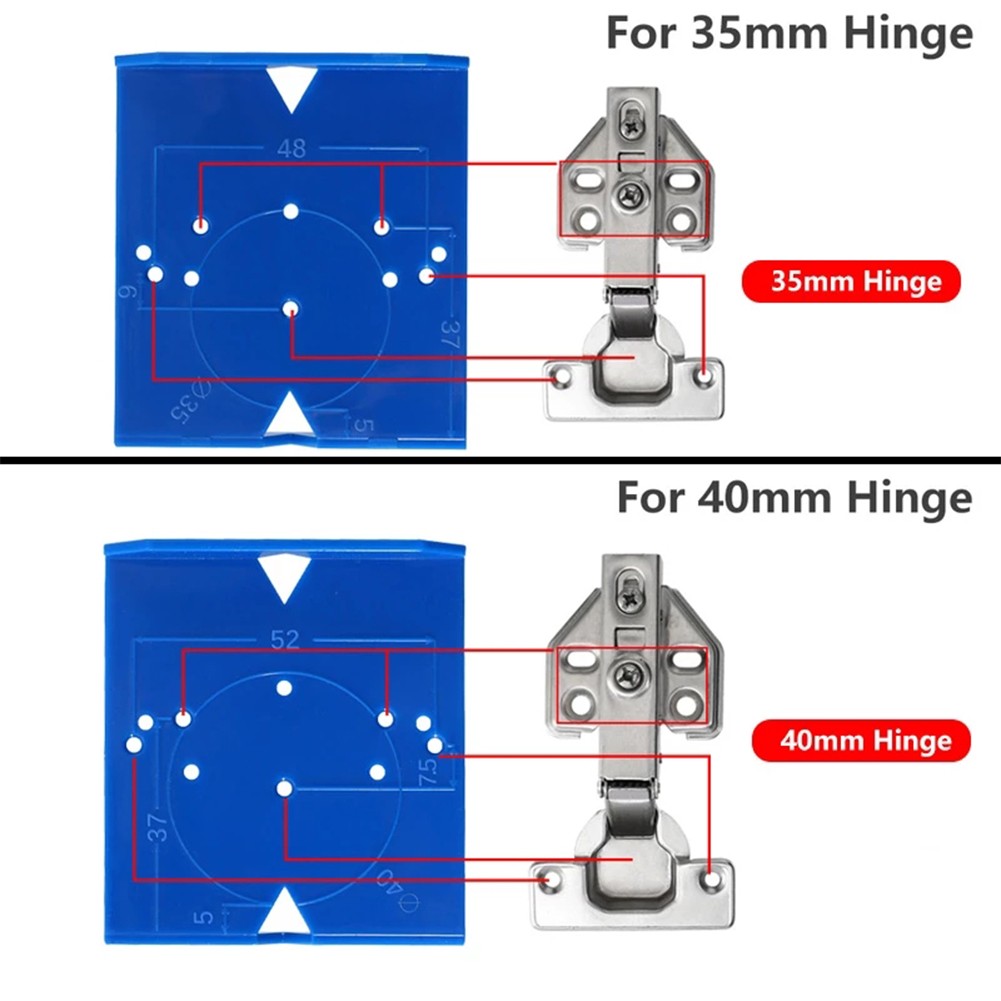 35/40mm Hinge Drill Jig Set Concealed Guide Hinge Hole Drill Locator Woodworking Hole Opener Cabin Accessories Tool