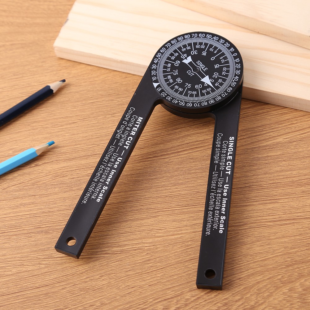 Woodworking Scale Miter Saw Protractor Angle Level with Marking Pencil Carpenter Angle Finder Measuring Ruler Meter Gauge Tools