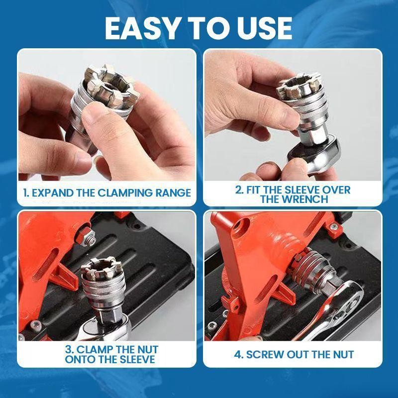 Electric Drill Magic Sleeve Converter Adjust 10mm To 19mm With Ratchet Wrench Universal Wrench Electric Wrench Sleeve Converter