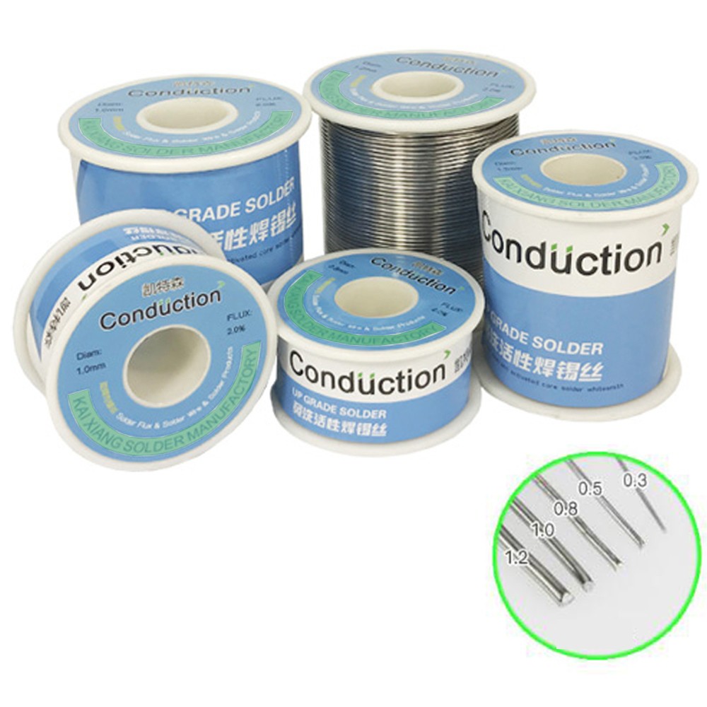 50g/100g RoHs Lead-Free Solder Wire 0.3/0.5/0.8/1/1.2mm Rosin Core for Electric Soldering Tin BGA Soldering Sn99.3Cu0.7