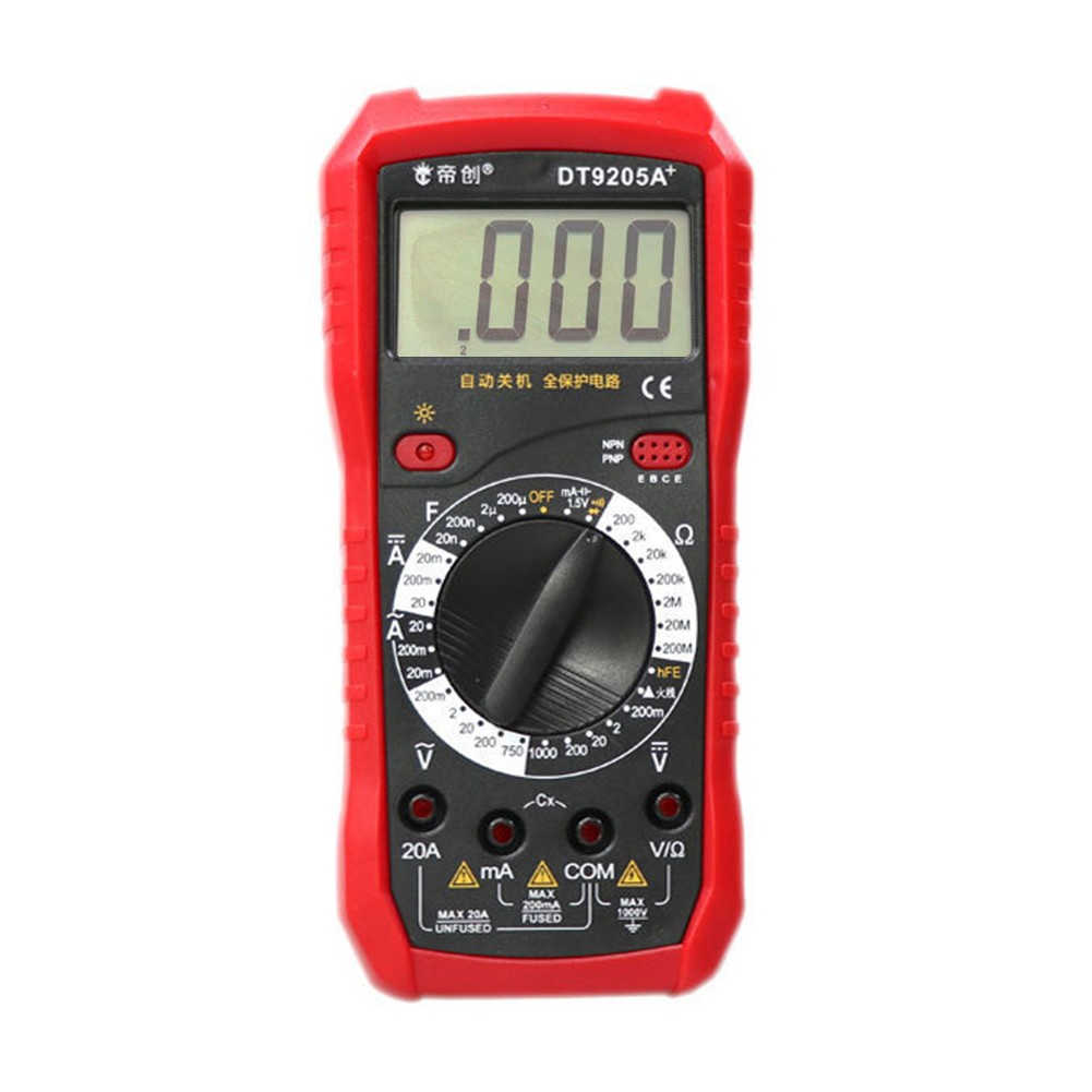 9205A Digital Multimeter Smart AC DC Voltmeter Ammeter Ohm Voltage Tester Meter Electric Power Factor Ammeter