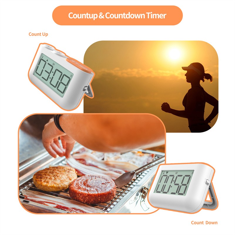 High Quality LED Digital Kitchen Countdown Timers Time Reminder For Cooking Stopwatch Shower Study Counter