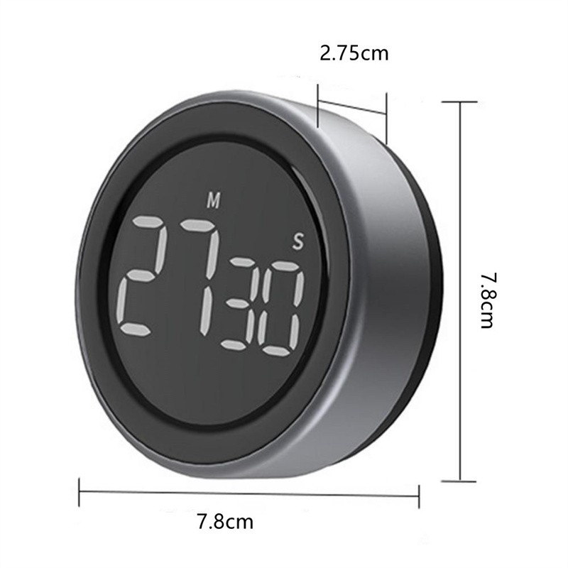 LED Digital Time Alarm Remind Magnetic Digital Counter Manual Electronic Countdown Timer for Kitchen Cooking Shower Study