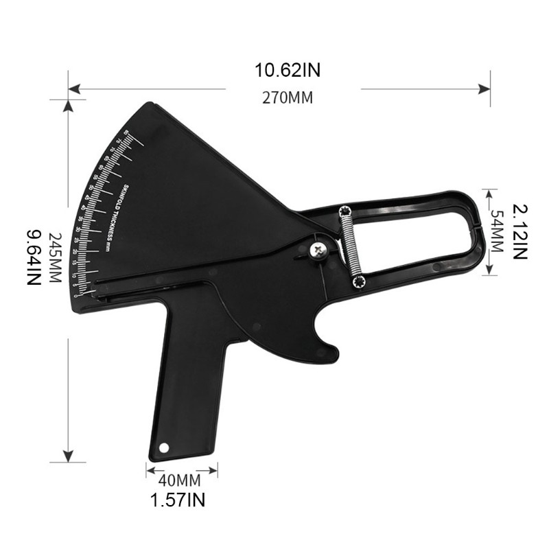 Precision Skinfold caliper measuring body fat 1.0mm precision measures up to 80mm in skin fold thick