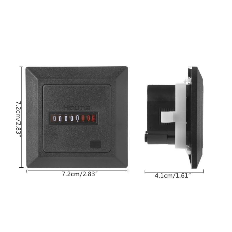 HM-1 Timer Square Counter Digital 0-99999.9 Hour Meter Hourmeter Gauge 0.3W AC220-240V / 50Hz AC