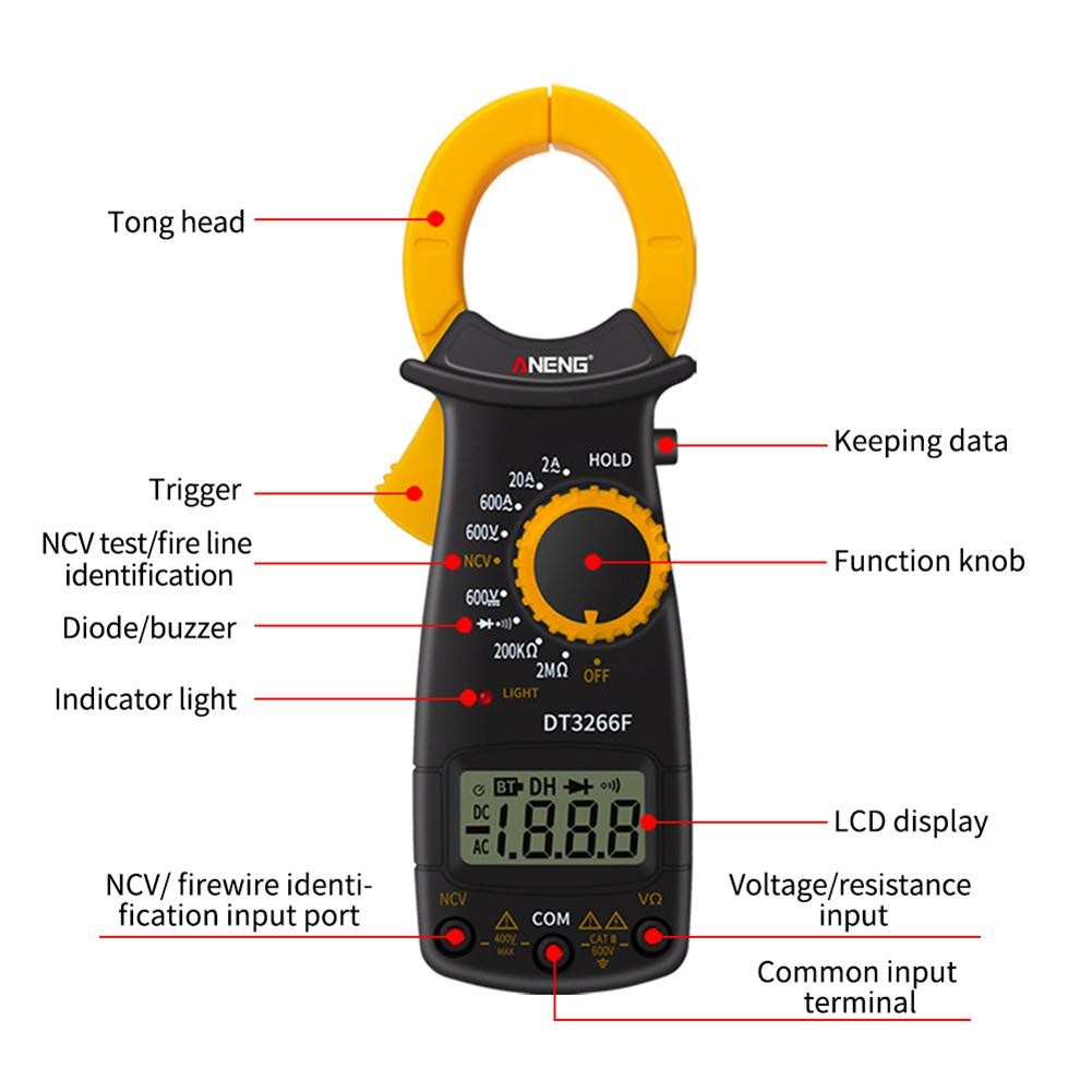 ANENG VC1018 Electric Tools Non Contact Sensor Tester Smart Digital Pen AC Voltage Meter 12V-1000V Voltmeter Buzzer Tool