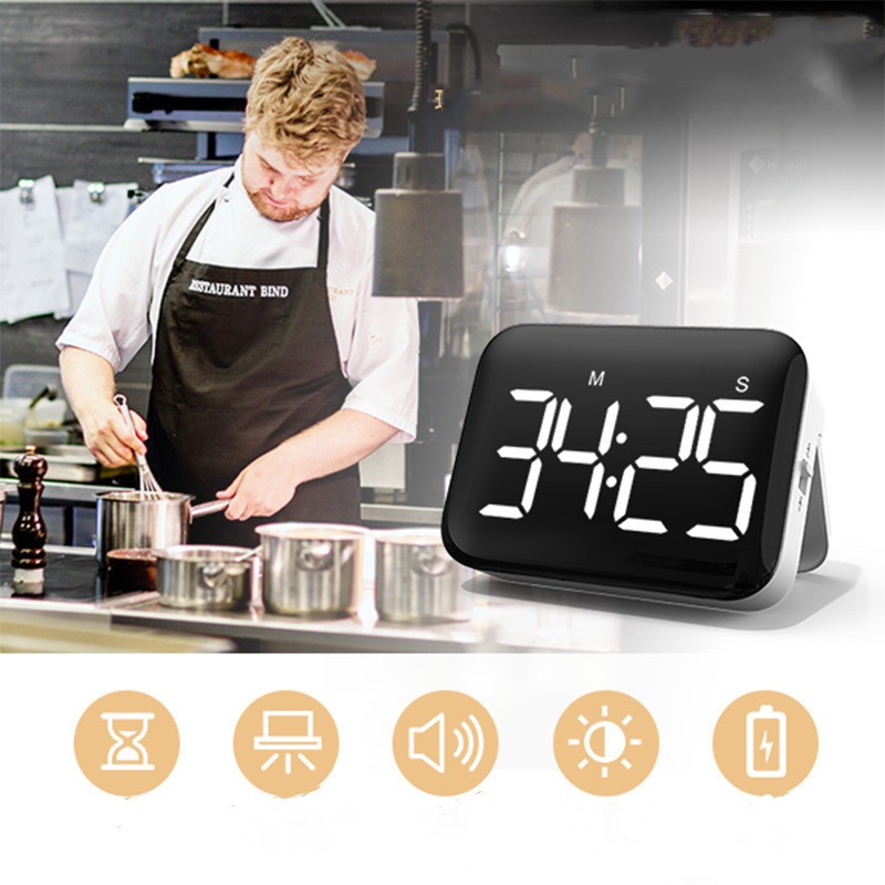 LED Digital Small Countdown Digital Timer Countdown Electronic Handmade Kids Time Management Cooking Kitchen Study Book