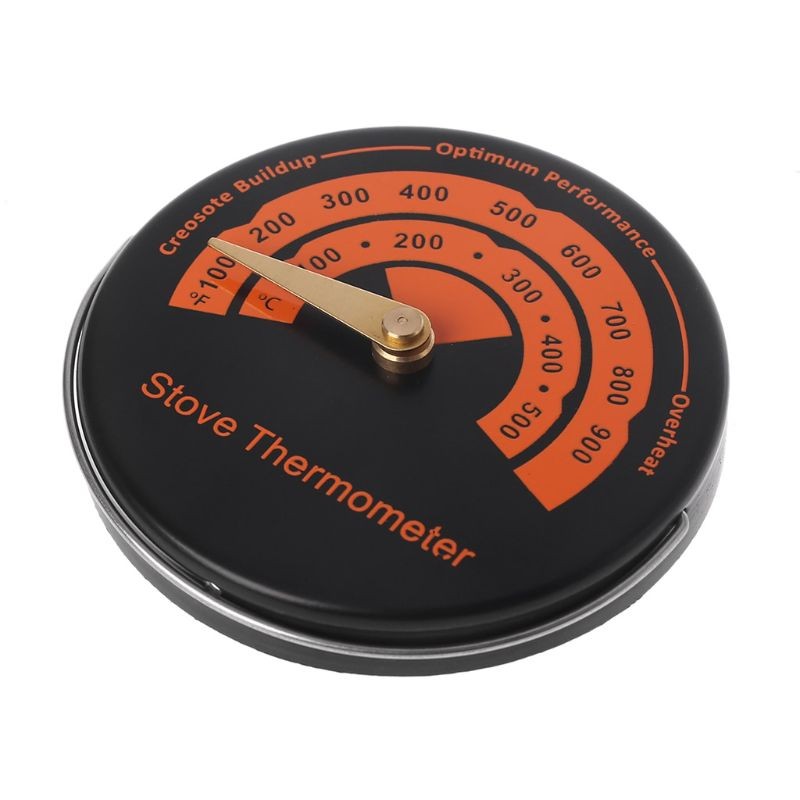 Alloy Magnetic Stove Chimney Tube Thermometer - Temperature Gauge for Wood Stove