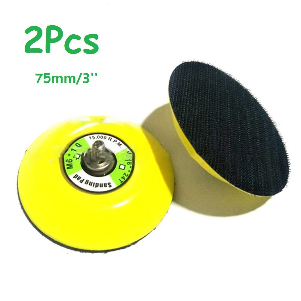 2pcs Professional Adhesive Backing Wheel Pad 75mm Polishing Buffing Disc Plate for Powwer Grinder Sander Tool Accessories