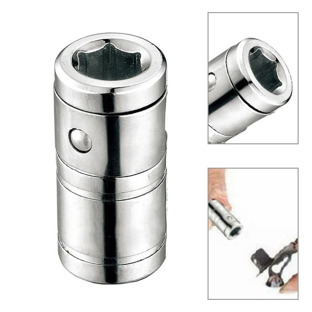 1/4" Ratchet Socket Head Square Drive To 1/4" Hex Socket Bit Adapter Screwdriver Bit Adapter 6.3mm Screwdriver Chain