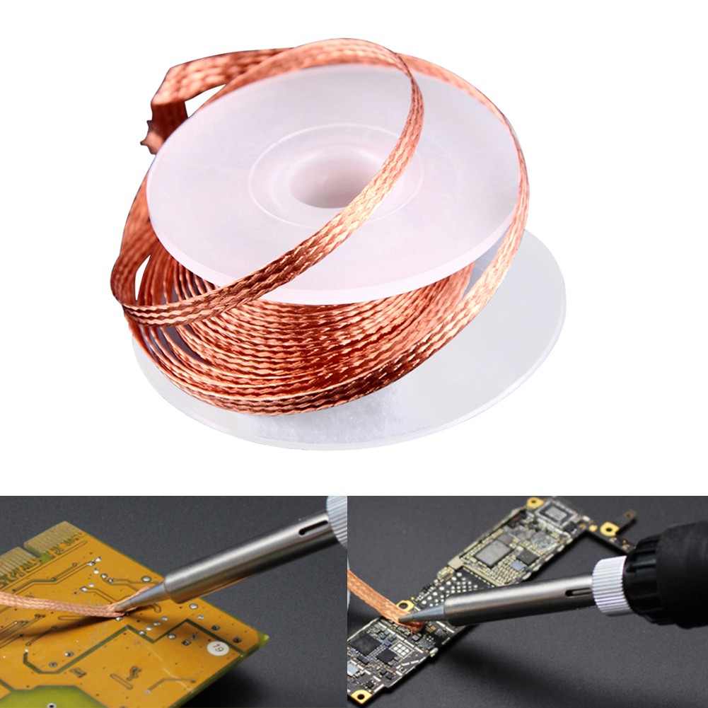 Desolding Braid Soldering Soldering Welding 1.5mm 2mm 2.5mm 3mm 3.5mm Wires Braid Welding Soldering Wick Wire Cord Flux Repair Tool