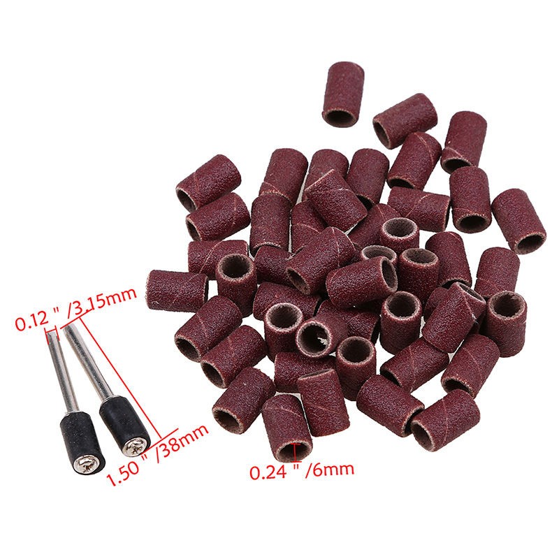 50pcs 320 grit drum sanding bands sleeves 2pcs sandpaper sandpaper rotary tool for electrical machinery cutting drill bit file sande