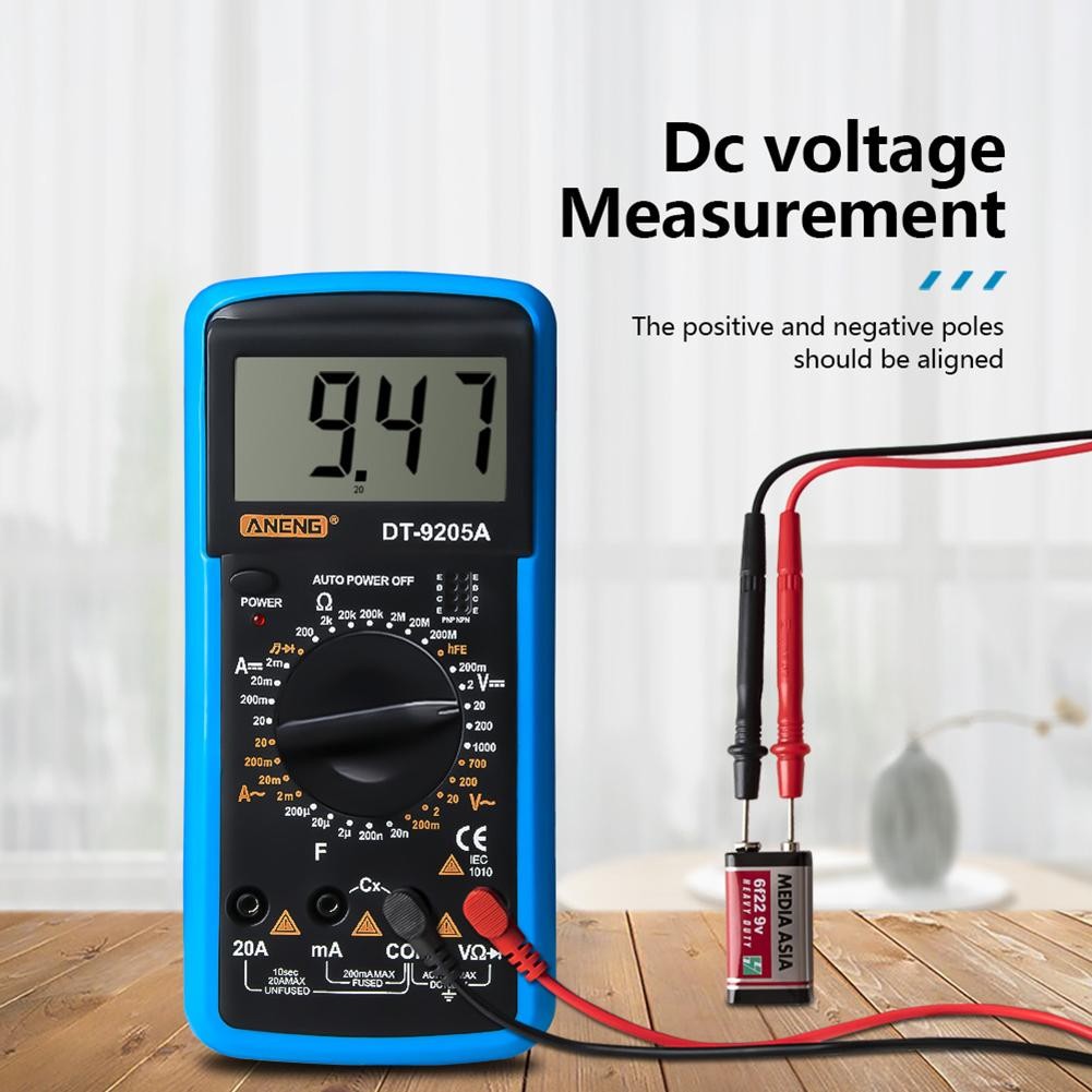 ANENG DT-9205A Digital Voltmeter Current Voltage Meter Resistance Tester Handheld Ammeter Resistance Capacitance