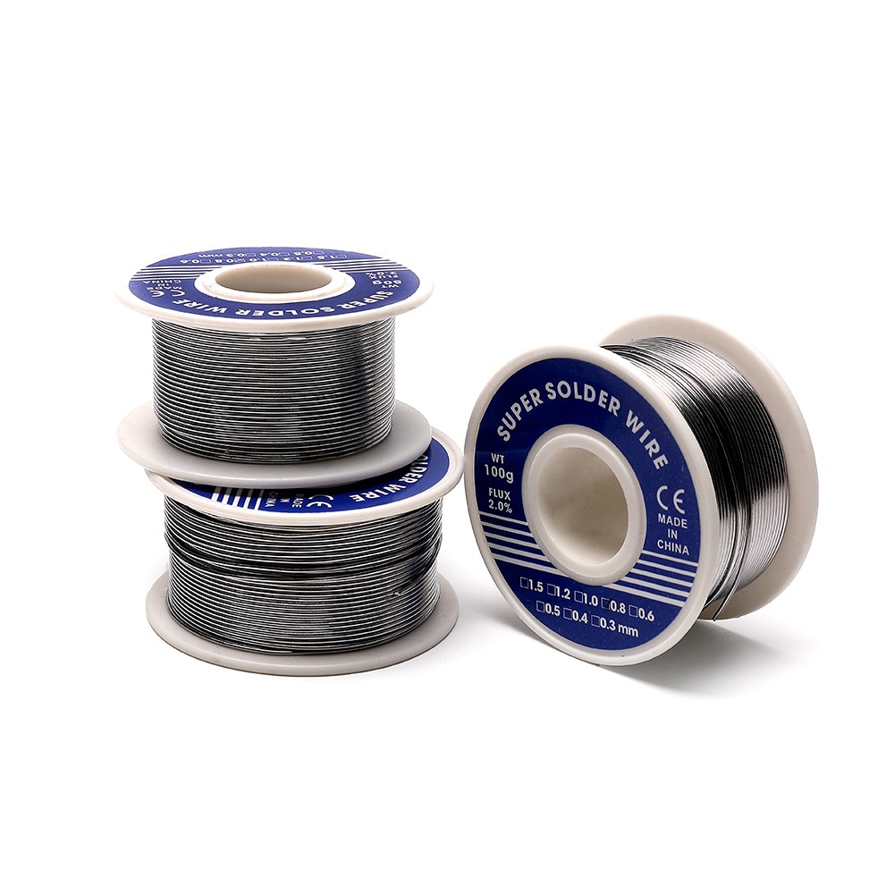 0.8mm 1.0mm 20g 50g 100g Soldering Tin Wire Tin Lead Melt Rosin Core Soldering Solder Wire Roll No Clean Flux 2.0%