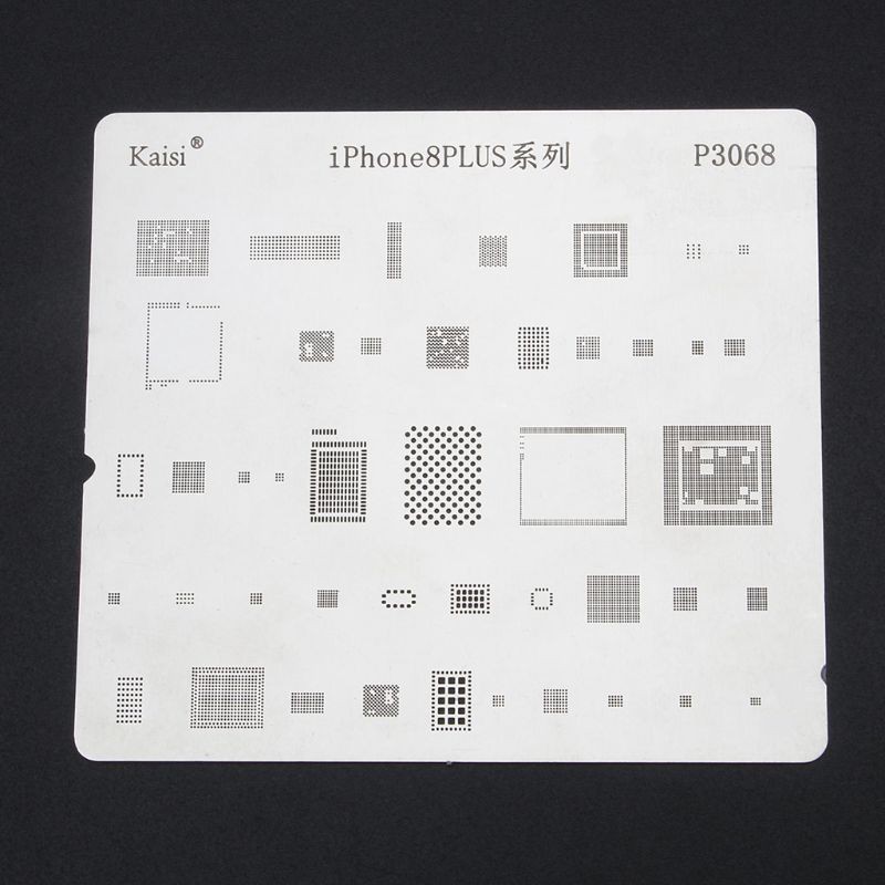 1pc Stainless Steel IC Chip BGA Reballing Stencil Kits Soldering Template Set for iPhone XS Max/XR/XS/X/8 Plus/8/7 Plus/7/6S Plus/6