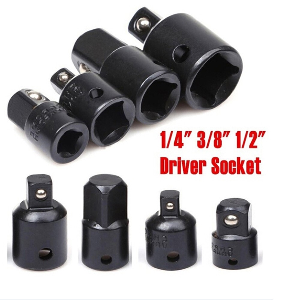 1/4 PC 1/4 3/8 1/2 Drive Socket Adapter Adapter Reducer Air Impact Craft Socket Wrench Adapter Hand Tool Kit Repair Tools