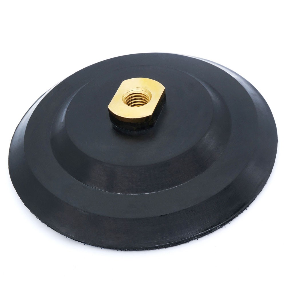 3/4/5/6/7" Rubber Backer Pad for Diamond Polishing Pad M14 5/8-11 Thread Hook Ring Sanding Disc Support Holder Polisher Adapter