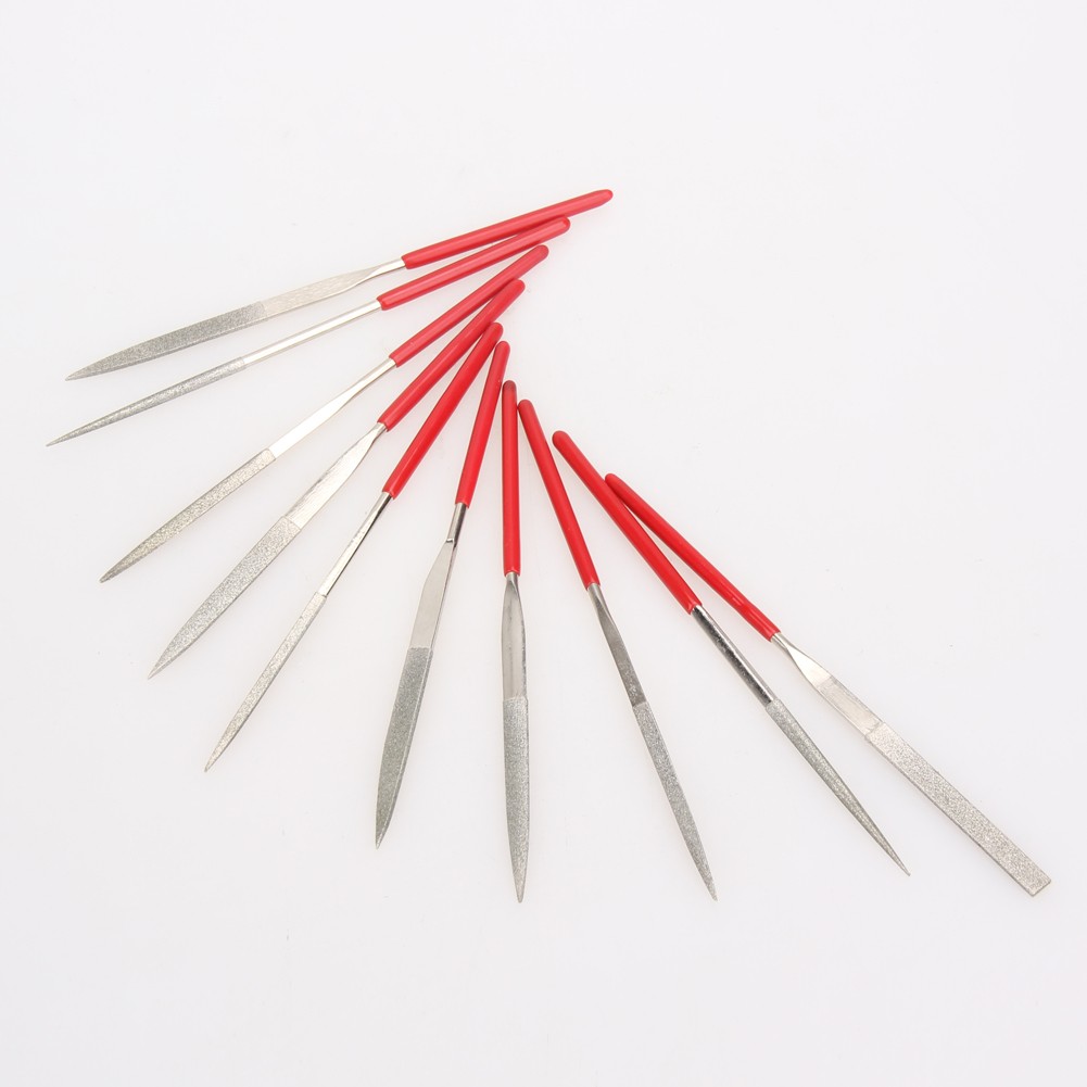 10pcs 140mm Diamond Mini Needle File Set Combined Model Fine Grinding File Handy Practical Tool Set for Ceramic Craft Hand Tool