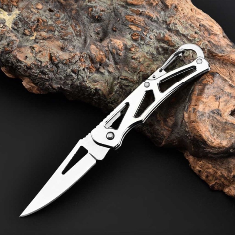 Full Stainless Steel Blade Shape Knife Outdoor Camping Self Defense Emergency Survival Knife Tool Portable Size Whosale & Dropship