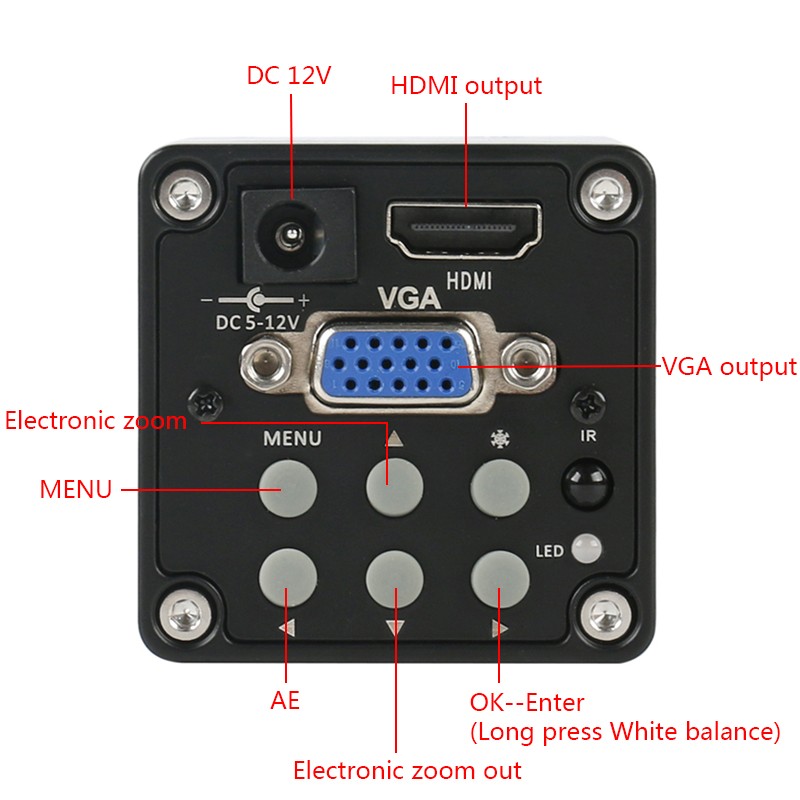 14MP 1080P HDMI VGA الرقمية الصناعية كاميرا فيديو مجهر 6-60 مللي متر كبير البصرية عدسات تركيز ثابتة للحصول على الصور الرقمية