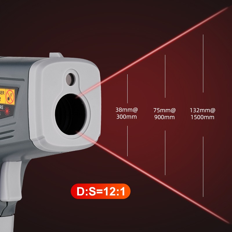 Habotest HT650 عدم الاتصال الرقمية الأشعة تحت الحمراء ميزان الحرارة IR مقياس الحرارة بندقية ضوء الصوت إنذار في الهواء الطلق الصناعية المستخدمة شاشة الكريستال السائل