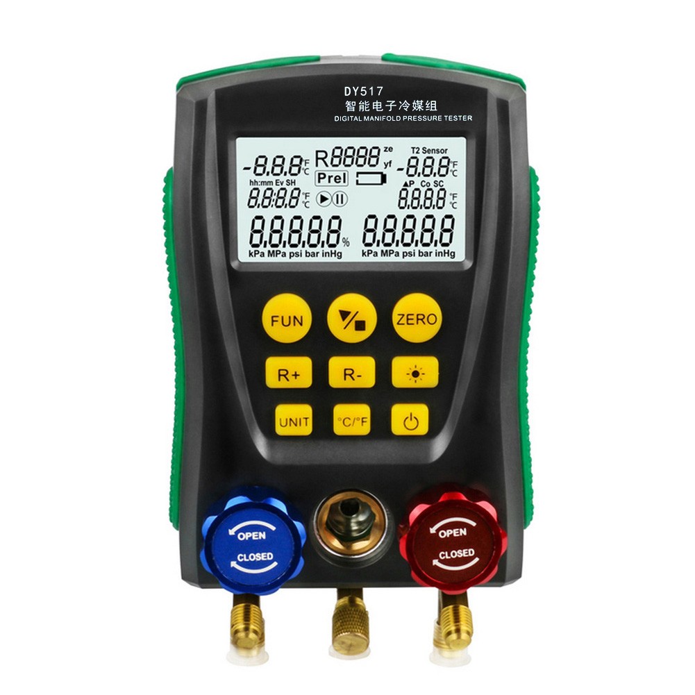 Digital Multimeter Refrigeration Pressure Gauge Digital Pressure Gauge Vacuum Temperature Tester Air Conditioning