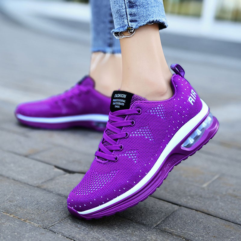 Women Running Shoes Fashion Casual Sneakers Mesh Lace Up Extra Thickening High Shoes Comfortable Breathable Zapatillas Mujer