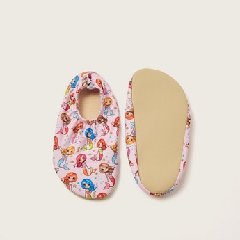 Slipstop Mermaid Print Slip-On Shoes