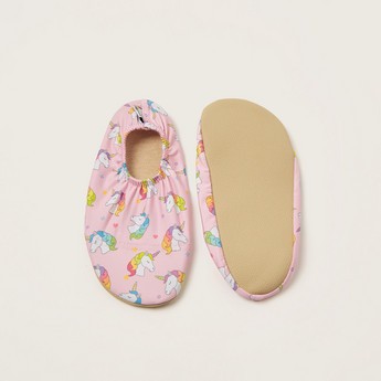 Slipstop Unicorn Print Slip-On Shoes