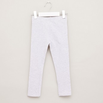 Juniors Plain Leggings with Elasticised Waistband - Set of 2