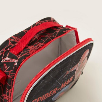 Spider-Man Print Lunch Bag with Strap and Zip Closure