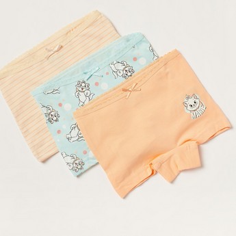 Disney Marie Print Boxers with Elasticated Waistband and Bow Detail - Set of 3