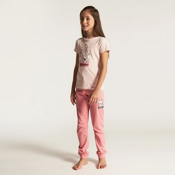 Bambi Print Short Sleeve T-shirt and Pyjama Set