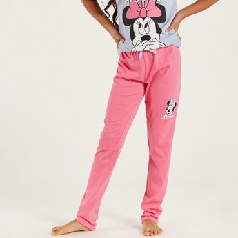 Disney Minnie Mouse Print T-shirt and Pyjama Set