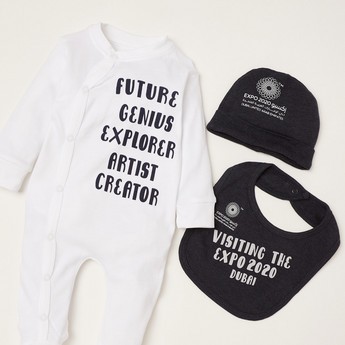 Expo 2020 Printed 3-Piece Sleepsuit Set