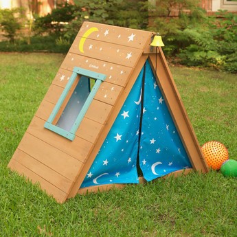 Kidkraft A-Frame Hideaway and Climber Playhouse Set