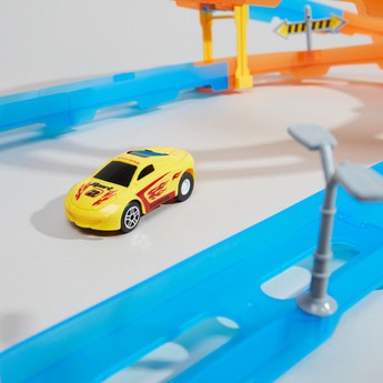 Juniors Super Racer Track Playset with 1 Pull Back Car