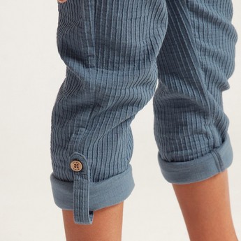 Eligo Textured Pants with Pockets and Drawstring Closure