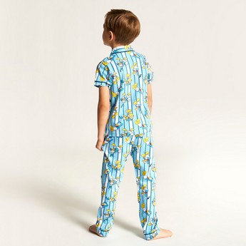 Disney Donald Duck Print Shirt and Full Length Pyjama Set